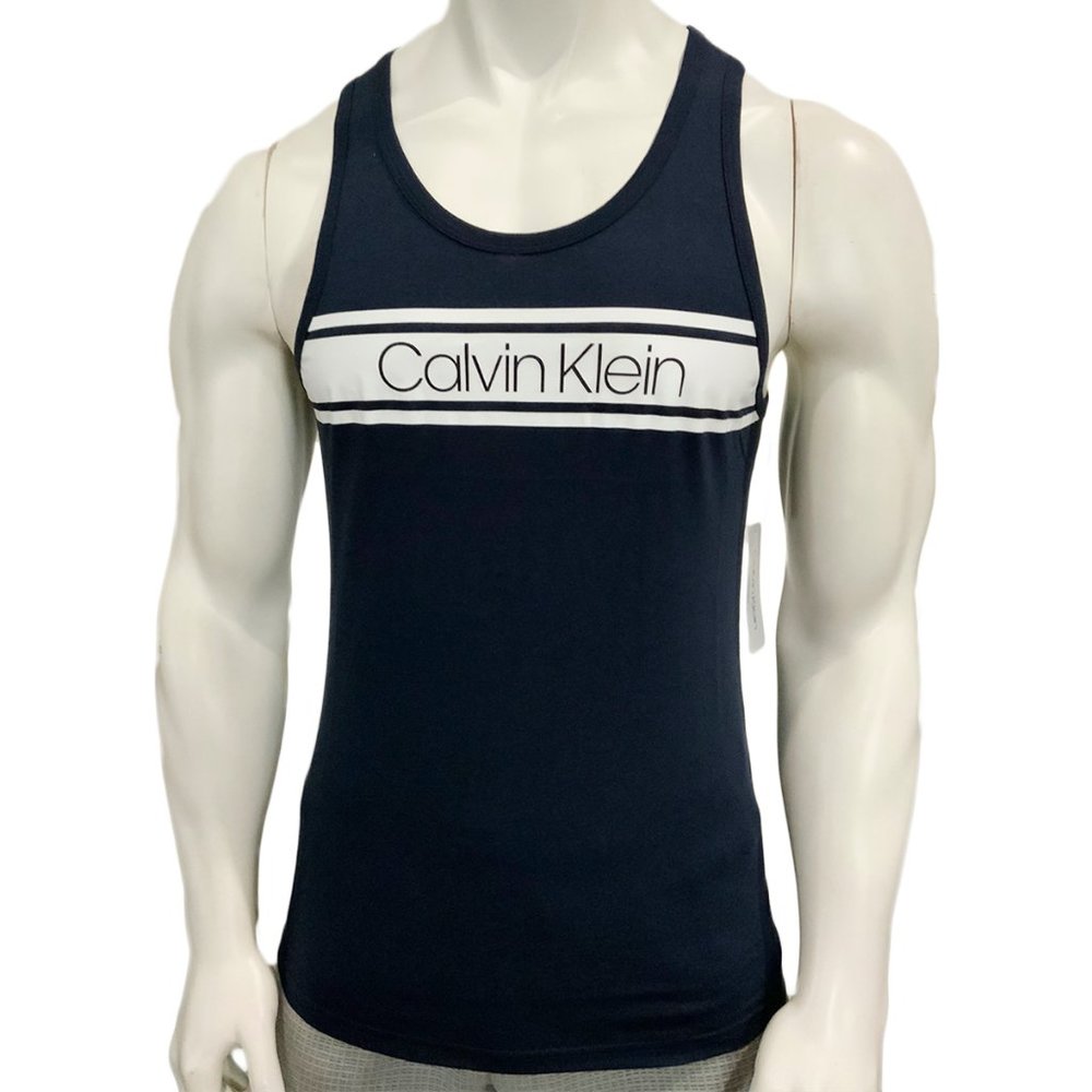 NWT CALVIN KLEIN MSRP $51.99 MEN'S NAVY BLUE SLEEPWEAR SLEEVELESS TANK TOP M L